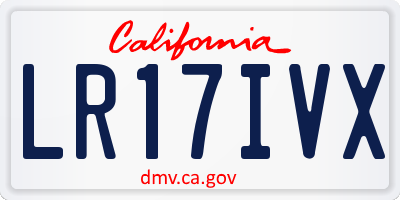 CA license plate LR17IVX