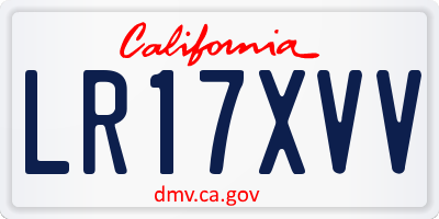 CA license plate LR17XVV