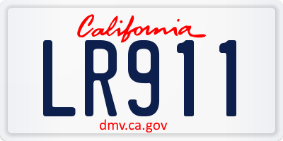 CA license plate LR911