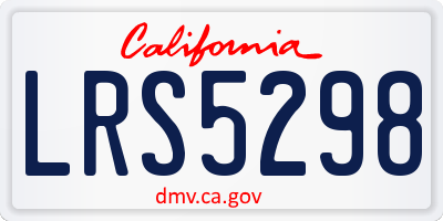 CA license plate LRS5298