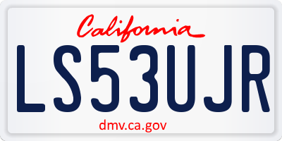 CA license plate LS53UJR