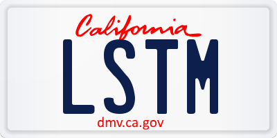 CA license plate LSTM