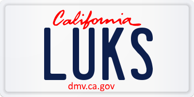 CA license plate LUKS