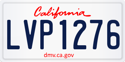 CA license plate LVP1276