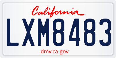 CA license plate LXM8483