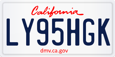 CA license plate LY95HGK