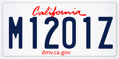 CA license plate M1201Z