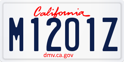 CA license plate M12O1Z