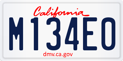 CA license plate M134E0