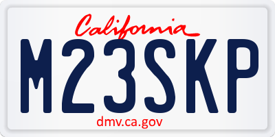 CA license plate M23SKP