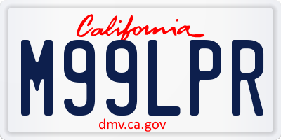 CA license plate M99LPR