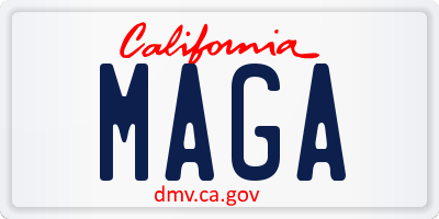 CA license plate MAGA