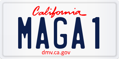 CA license plate MAGA1