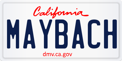 CA license plate MAYBACH