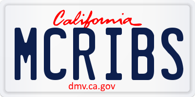 CA license plate MCRIBS