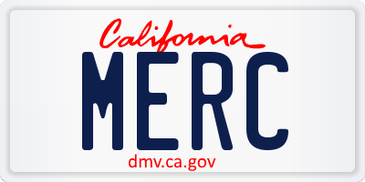 CA license plate MERC