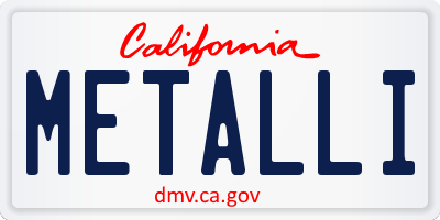 CA license plate METALLI