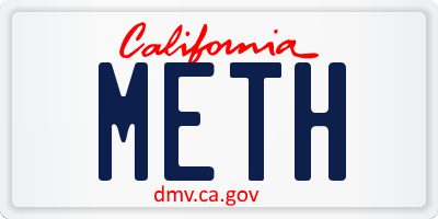 CA license plate METH