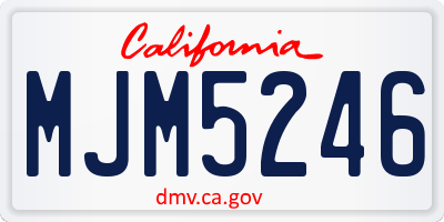 CA license plate MJM5246