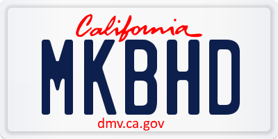 CA license plate MKBHD