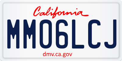 CA license plate MM06LCJ