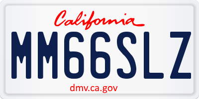 CA license plate MM66SLZ