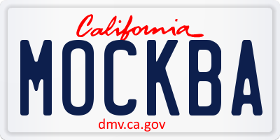 CA license plate MOCKBA