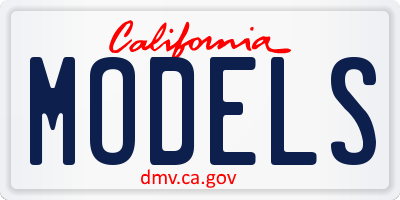 CA license plate MODELS