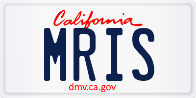CA license plate MRIS