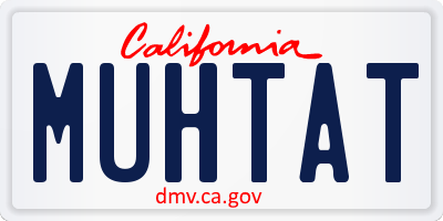 CA license plate MUHTAT