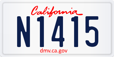 CA license plate N1415