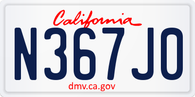 CA license plate N367J0