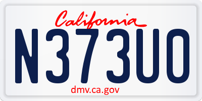 CA license plate N373U0