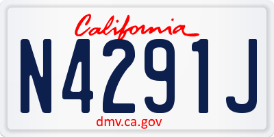 CA license plate N4291J