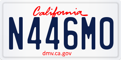 CA license plate N446M0