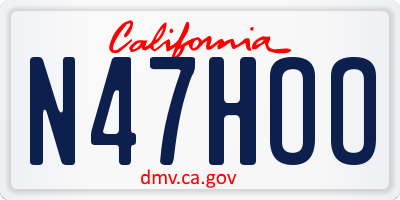 CA license plate N47HOO