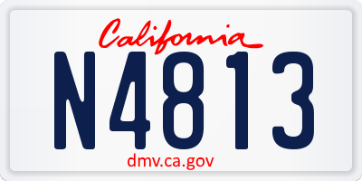 CA license plate N4813