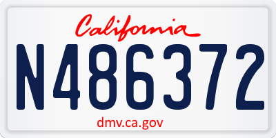 CA license plate N486372