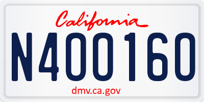 CA license plate N4OO16O