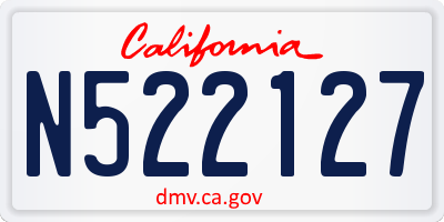 CA license plate N522127