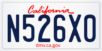 CA license plate N526X0