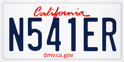 CA license plate N541ER