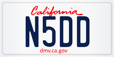 CA license plate N5DD