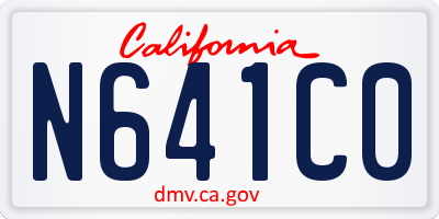CA license plate N641C0
