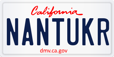 CA license plate NANTUKR