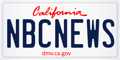 CA license plate NBCNEWS