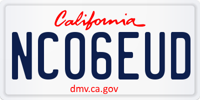 CA license plate NC06EUD