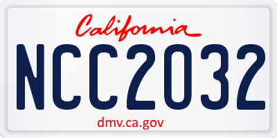 CA license plate NCC2O32