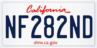 CA license plate NF282ND