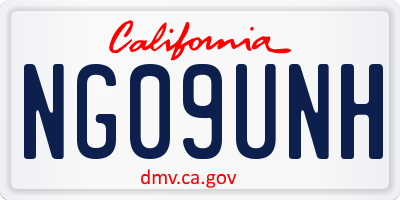 CA license plate NG09UNH